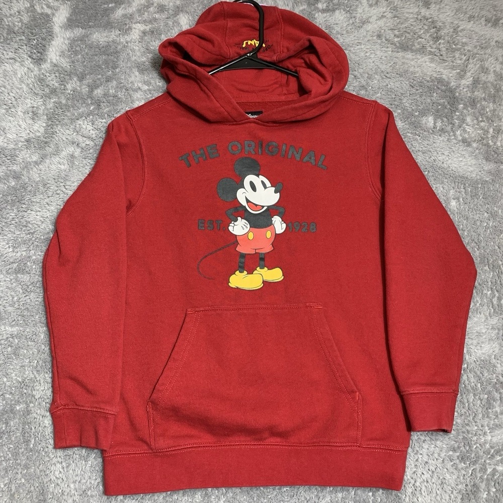 Vans Hoodie Unisex Small Red Disney Mickey Mouse‎ Graphic Pullover Sweatshirt
